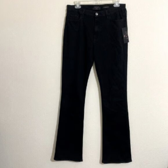 JEN7 by 7 For All Mankind Women's Slim Bootcut Black Jean Pants Size 12 - Picture 4 of 9